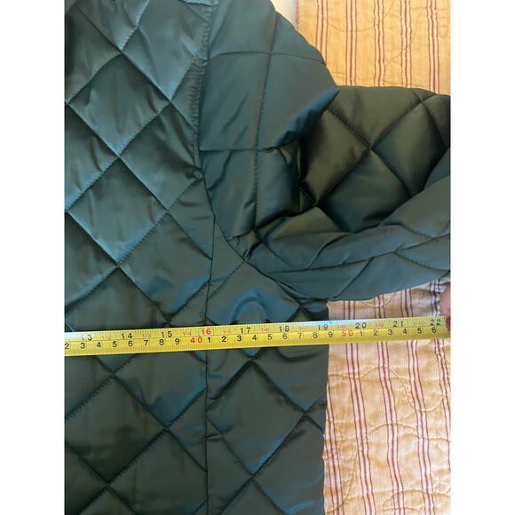 Tory Burch Womens Quilted Barn Jacket, NWT OS Deep Emerald, Size 6 - Picture 9 of 9